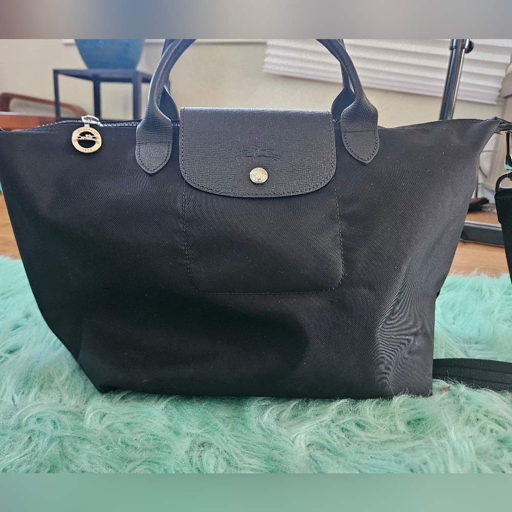 Longchamp Le Pliage Modele Depose Black Bag